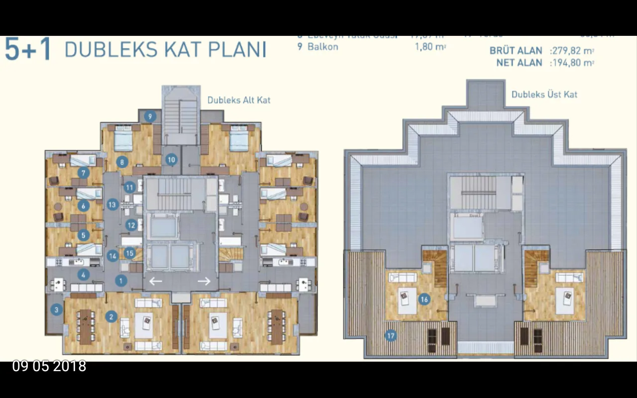 5+1 kat planı