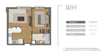 1+1 kat planı