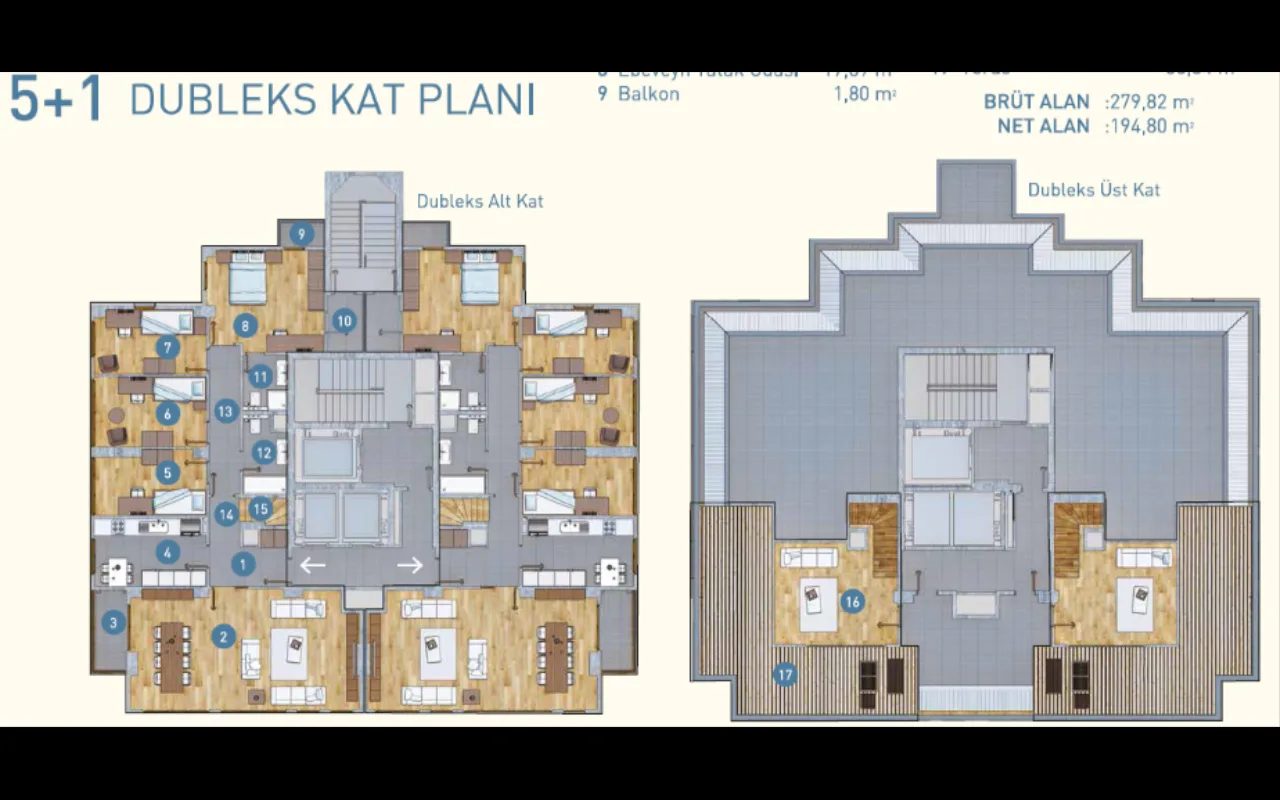 5+1 kat planı